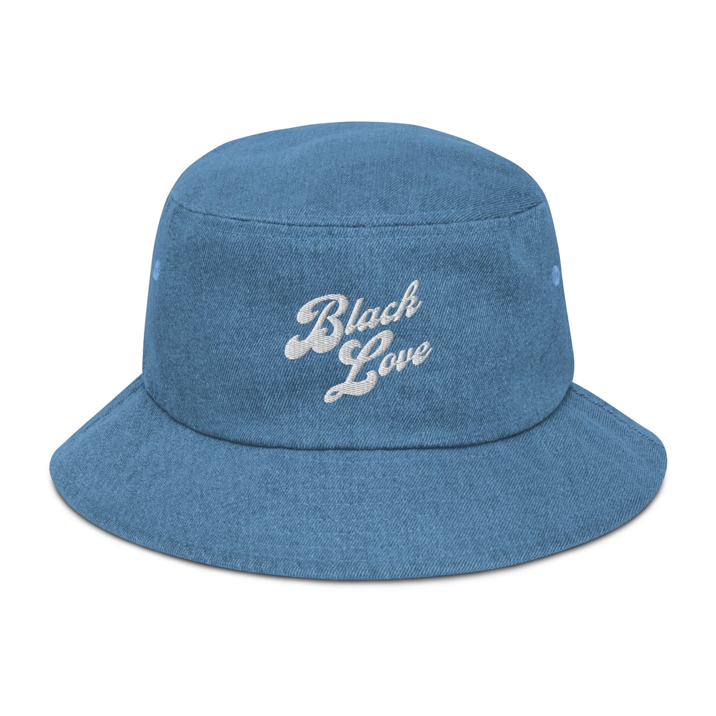 Black Love Denim Bucket Hat