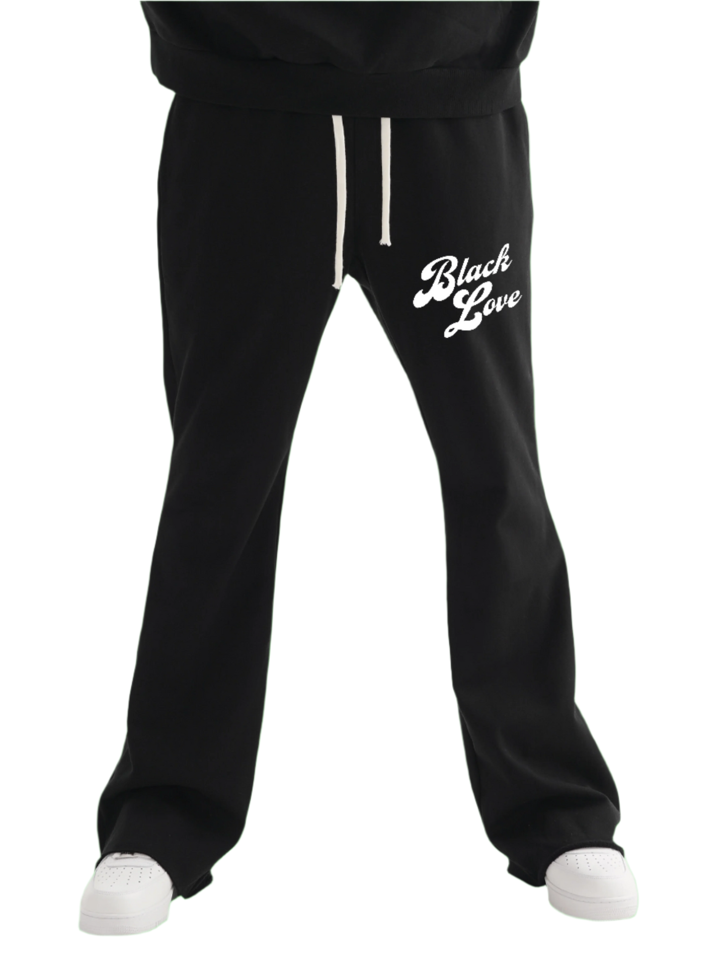 Black Love Flared Sweatpants
