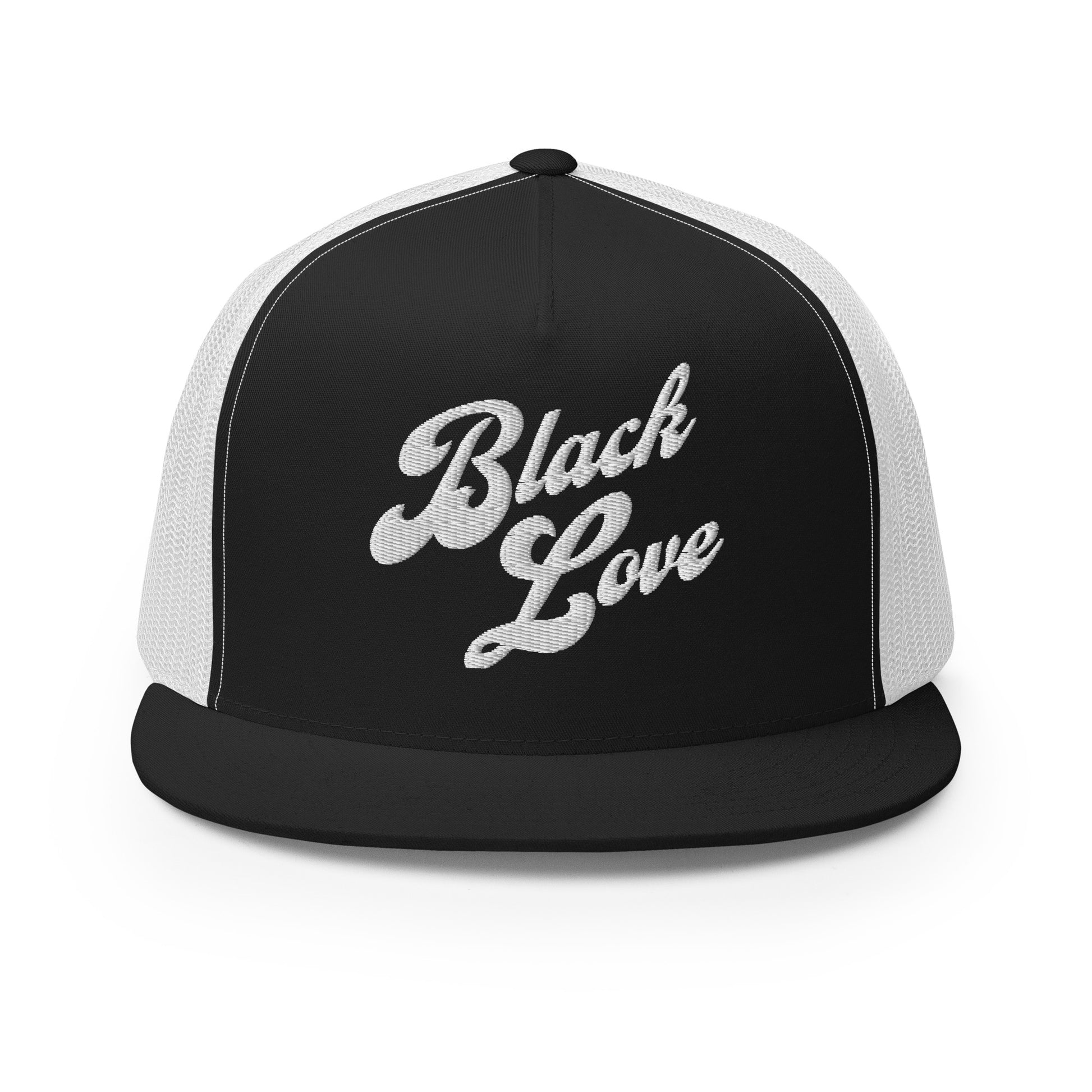 Black Love Trucker Cap front view