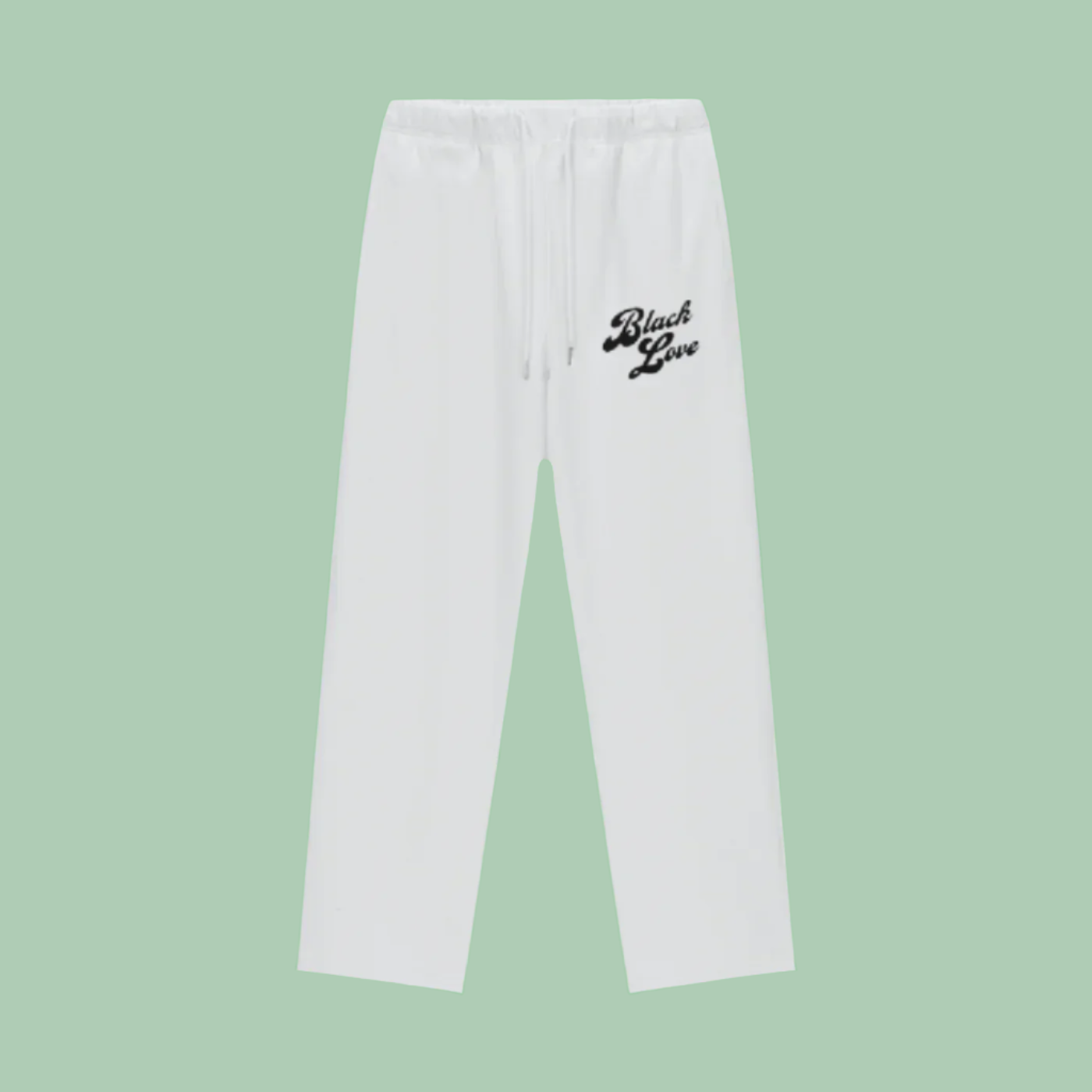 Black Love Straight Leg Pants Joggers