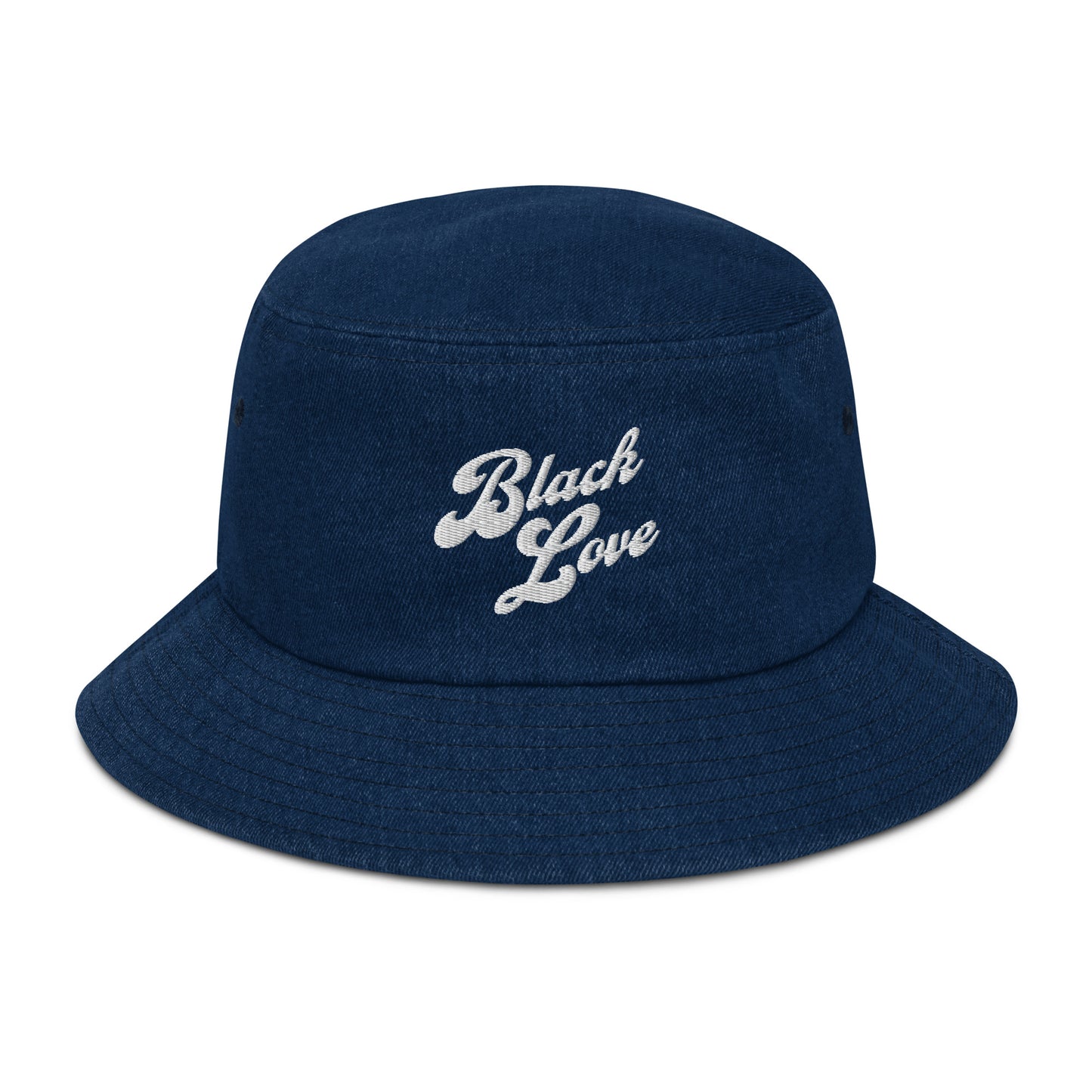Black Love Denim Bucket Hat