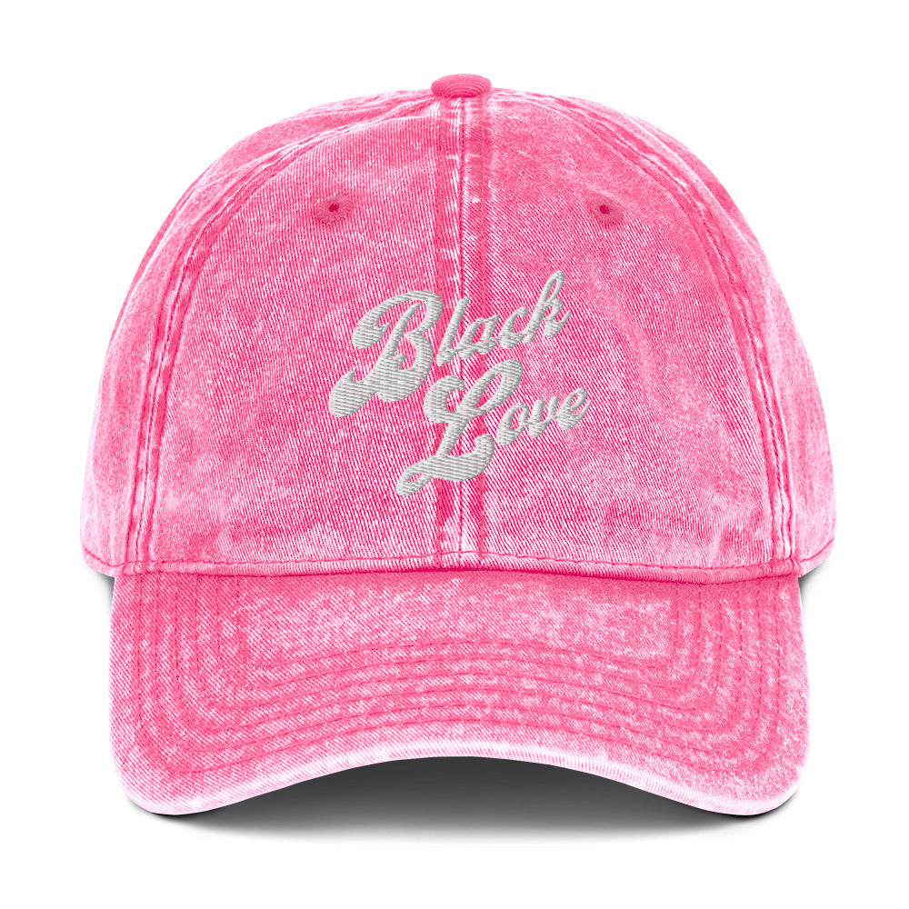 Black Love Vintage Cotton Twill Cap