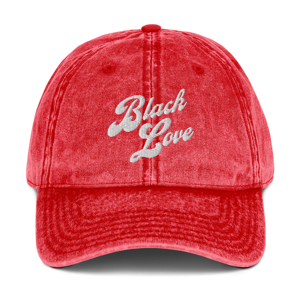 Black Love Vintage Cotton Twill Cap